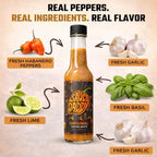 Sauce Daddy Too Hot Sauce, Lime & Basil Organic Sauce with Low Sugar, Gluten Free & Containing Garlic, Vinegar, Habanero, Serranos, Lime Juice makes an American Made Hottest Hot Sauce. (5 Fl Oz)