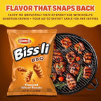 Osem Bissli Crunchy BBQ Wheat Snack - Kosher, No Artificial Colors or Preservatives, Conveniently Packaged for On the Go Snacking, Lunch, and Parties - 1.23oz Bags (Pack of 12)