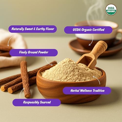 Spice Profile USDA Organic Licorice Root Powder, Lab Tested for Heavy Metals, Resealable 4oz Pouch, Mulethi, Regaliz en Polvo