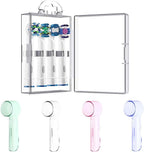 Electric Toothbrush Head Storage Case + 4 PCS Toothbrush Head Covers for Oral B