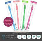 144 Pack Disposable Toothbrushes with Toothpaste Built in - Prepasted Toothbrushes Individually Wrapped - Single Use Waterless Tooth Brush with Soft Bristles - Bubblegum Flavor/Kids