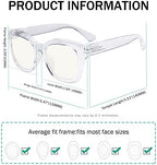 Eyekepper Oversized Progressive Readers Women - UV Protection Multifocus Computer Readers - Noline Trifocal Reading Glasses - Transparent Frame +1.00