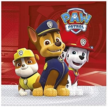Procos Q57205 Paw Patrol Party Paper Lunch Napkins (20 Pack)