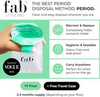 Fab Little Bag Starter Plus Pack - 45 Sanitary Disposal Bags Plus Recyclable Refill Pack for Out and About (45 Pack)