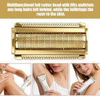 2 Pack Replacement Foil Blade Compatible with MANSCAPED The Lawn Mower 5.0 Ultra Hair Trimmer,Stainless Steel Groin Hair Foil Shaver Head for Close Body Hair Grooming,Gold