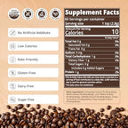 Mushroom Coffee, 60 Servings, Arabica Instant Coffee with 6 Adaptogenic Mushrooms (Lion’s Mane, Cordyceps, Turkey Tail & Other), Medium Roast Immune Boosting Coffee for Focus & Gut Health Support
