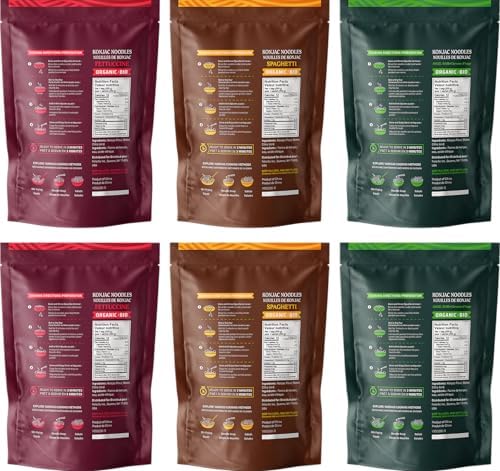 52USA Organic Konjac Shirataki Noodle, Low Carb Pasta 52.8 Oz (1500 g), Angel Hair, Fettuccine, USDA Organic Healthy Spaghetti Noodles (3 Variety - 6 Pack Inside), Keto and Paleo Friendly, Low Calorie, Sugar Free, Vegan, Ready to Eat