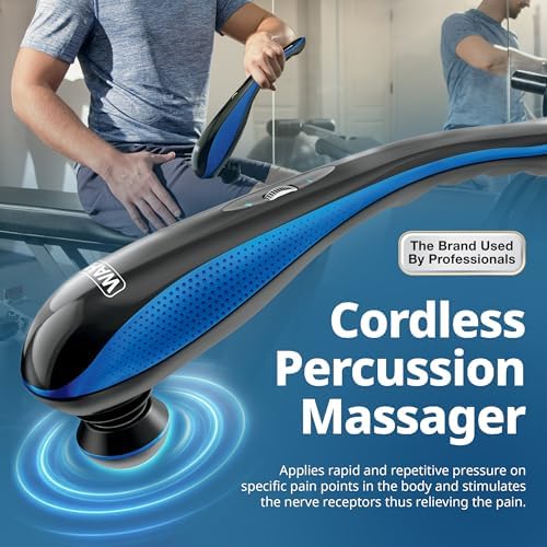 Wahl Lithium-Ion Deep Tissue Percussion Handheld Massager for Muscles, Back, Neck, Shoulder Pain Relief, Cordless, Adjustable Intensity, Long Battery Life, FSA Eligible, Model 4232