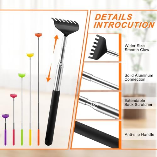 NICEMOVIC 6 Pack Back Scratcher, Mothers Fathers Day Dad Gifts, Stocking Stuffers for Women Men Teens, Easter Basket Stuffers for Teens, Prizes for Adults, Birthday Gag Bulk Gift for Mom Dad Adults
