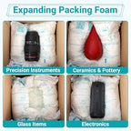 10Pcs 14" x 16" Expanding Foam Packaging for PC & Irregular-Shaped Items, Self-Adapting Protective Foam for Shipping Electronics, Fragile & Valuable Items