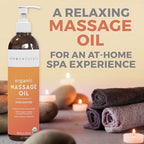 Viva Naturals Organic Massage Oil, Unscented, 8 fl oz (237 mL) – Non-Greasy, Certified Organic Massage Therapy Oils