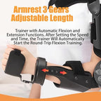 Elbow Joint Rehabilitation Device, Hinged Elbow Brace Arm Exerciser, 2 Modes, with Remote Control, Adjustable Speeds, 0~110° Angle Exercise, for Stroke Hemiplegia Patients Left