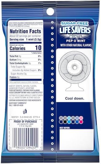 Life Savers Sugar Free Variety Pack - Pack of 2 - One of Each Flavor - Wint O Green and Pep O Mint - Delicious Variety - Perfect for Sharing