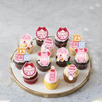 60 PCS Edible Oh Baby Cupcake Toppers Pacifier Cloud Moon Star Welcome Baby Girl Cupcake Picks Edible Baby Shower It's a Girl Cake Decorations for Baby Shower Girls Birthday Party Supplies Pink