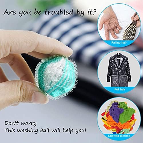8PCS Pet Hair Remover and Laundry Ball Set, Reusable Dog Hair Remover for Laundry, Lint Catcher Laundry Ball in Washing Machine, Pet Hair Catcher for Clothes, Bedding