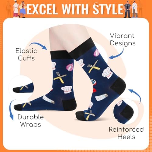 HAPPYPOP Funny Gifts for Women Men - Mechanic Photography Bus Driver Engineer Plumber Sock
