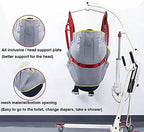 Transfer Nursing Sling Lift Toileting Sling, Large Mesh Sling for Shower Full Body Sling with Opening Toileting Hoist Sling for Elderly, Disabled