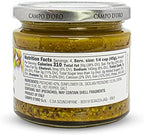 CAMPO D'ORO - Pistachio Pesto, Paste, UnSweetened, Sicilian Pesto Sauce, Savory, Creamy, Spreadable, 6.35oz, Sicily