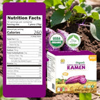 SUNGIVEN Organic Ramen Noodles Purple Sweet Potato Healthy Low Sodium Ready in 3 Minutes Non-Fried Instant No Additives or Preservatives 2.47 OZ (Pack of 10)