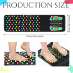 TrelaCo Foot Massage Mat Reflexology Walk Stone Road Foot Massage Acupoint Mat for Acupressure Relaxes for Long Sitting Elderly Students and Office Workers (13.78 x 47.24 Inches)