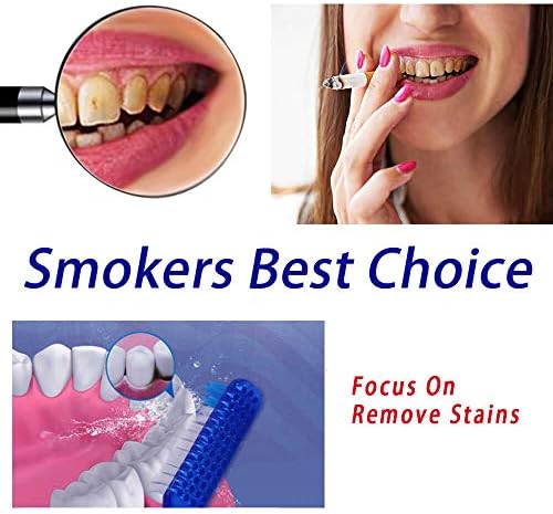 DR PERFECT Adult Smoker’s Toothbrushes Firm Toothbrush Super Hard Bristles for Teeth Whitening Pack of 4