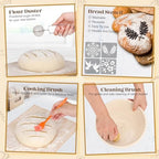 Sourdough Bread Baking Supplies, Sourdough Starter Kit, Bread Proofing Basket, Bread Making Tools Kit, Sour Dough Kit Tools, Sourdough Proofing Basket, Sourdough Kit Gifts for Bakers Women Wife Mom