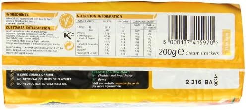 Jacobs Cream Crackers Biscuits 200 G (pack Of 24)