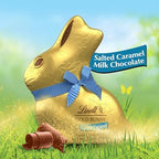 Lindt GOLD BUNNY Salted Caramel Milk Chocolate, Hollow Milk Chocolate Candy Bunny, 3.5 oz. Bunny