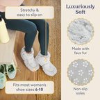 warmies Microwaveable House Slipper Boots for Women - Womens Shoe Sizes 6-10 - Comfy, Soft & Fuzzy Indoor Bootie Slipper with Backs & Memory Foam Soles - Cozy Warm Slip On Boots