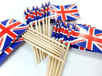 JBCD United Kingdom UK Toothpick Flag British Mini Small Union Jack Cupcake Topper Flags, 200pcs