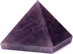 L PEDRA & CRYSTAL Gemstone Pyramid – Decorative Crystal Stone for Desk, Meditation Space, or Shelf Display | Handcrafted Polished Gem Pyramid for Home Decor | 3x3x3 Cm (Amethyst Pyramid)