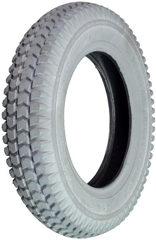 AlveyTech 14"x3" (3.00-8) Pneumatic Tire with C248G Knobby Tread for Mobility Scooters and Power Chairs - Gray Non-Marking Primo Powertrax, Fits Wheels with 8 Inch Rims, for Pride, Jazzy, Jet