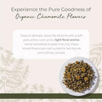 Starwest Botanicals Organic Chamomile Flowers Whole - Dried Loose Leaf Herb for Tea, Herbal Lotions, & Baking, Sourced from Egypt, Certified Kosher, Non-GMO - 4 oz Pouch
