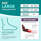 BraceAbility Padded 90 Degree Plantar Fasciitis Boot | Soft Dorsiwedge Night Splint to Stabilize Foot and Ankle, Stretches Plantar Fascia Ligament and Supports Achilles Tendon (Large)