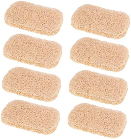 Cabilock 8pcs Nonslip Soap Holder Self-draining Design PVC Soap Storage Rack for Bathroom Kitchen Yellow