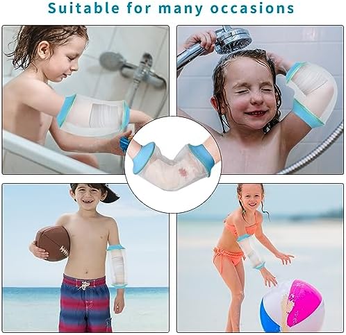 SUPERNIGHT Waterproof Child Elbow Cast Cover for Shower, Upper Arm Protector for Swimming and Bathing, Reusable Seal Watertight Bandage Sleeve for Broken Wound Arm/Hand/Elbow, Prevents Infection