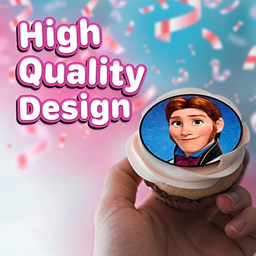 30 x Edible Cupcake Toppers – Winter Princess Party Collection of Edible Cake Decorations | Uncut Edible Prints on Wafer Sheet