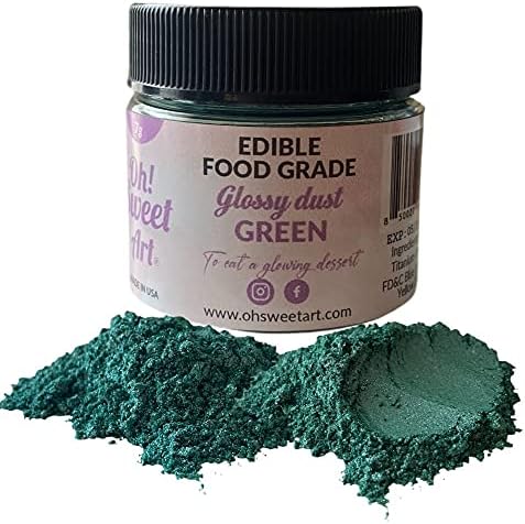 Oh Sweet Art Glossy Luster Dust Edible 7g (0.25oz) Choose your color (Green)
