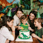 Dinosaur Rex 3rd Birthday Cake Decorations - Green Glitter Dino T-Rex Three Year Old Cake Topper for Dinosaurs Theme Kids Boys 3 Years Old Birthday Party Supplies Decoration