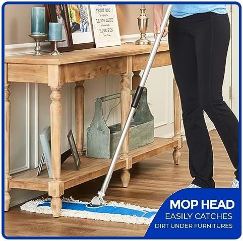 Nine Forty Industrial-Grade 24x5 Cotton Dust Mop Head Refills, Perfect Replacement for Busy Home, Gym, Industrial and Commercial Spaces, Heavy-Duty Mop for Janitorial & Housekeeping Needs - 2 Pack