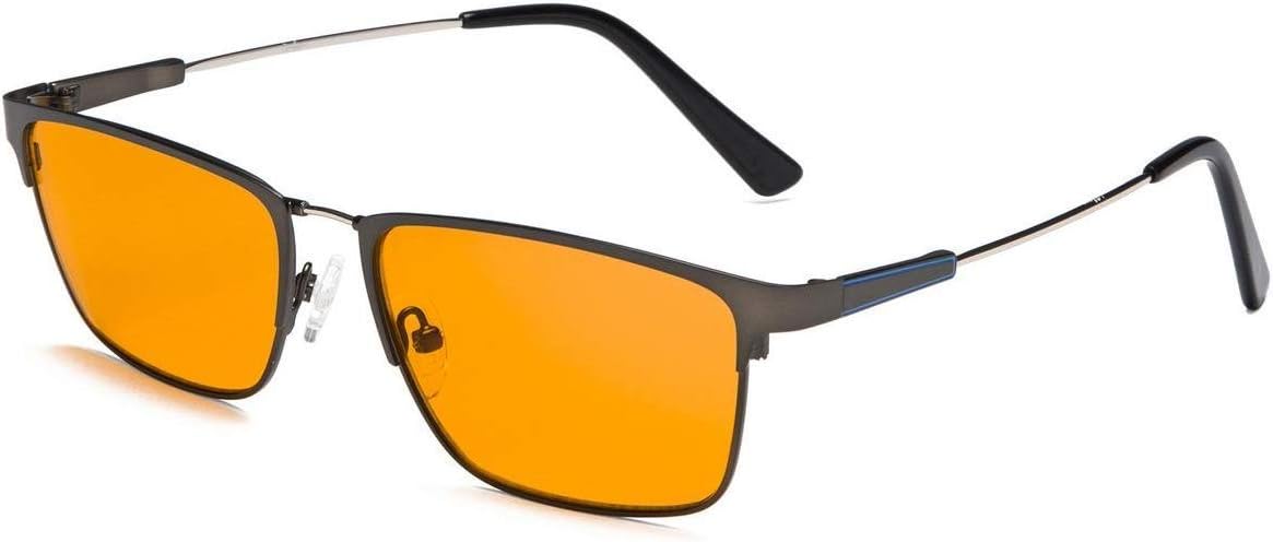 Eyekepper Computer Reading Glasses Blue Light Blocking Memory Titanium (Gunmetal, 1.00)
