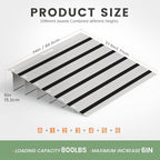 6" Rise Door Threshold Ramp with Updated Fixable Screws, Stable Portable Wheelchair Ramp for Home Steps, Aluminum Door Entry Ramps for Scooters, Power Chairs, Walkers, 800LBS Load Capacity