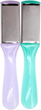 Dual Sided Foot File 6.69 Inch Pedicure Rasp with Mesh and Sandpaper for Foot Care Callus Scraper Cracked Heel Maintenance 2 Pack