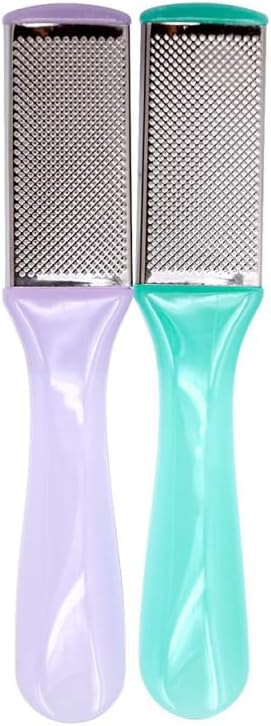Dual Sided Foot File 6.69 Inch Pedicure Rasp with Mesh and Sandpaper for Foot Care Callus Scraper Cracked Heel Maintenance 2 Pack