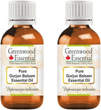 Greenwood Essential Pure Gurjun Balsam Essential Oil (Dipterocarpus turbinatus) Steam Distilled (Pack of Two) 30ml X 2 (2 oz)