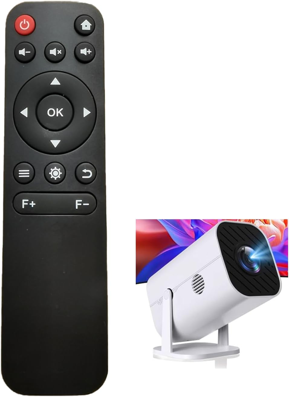 Remote Control Compatible for YGSKK Mini Projectors