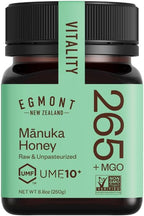 Egmont Honey Raw Manuka Honey MGO 265+ UMF 10+ 8.8oz(250g) NON-GMO, Kosher, Recycled plastic jar, Traceable 100% Pure Authentic New Zealand Honey, UMF & MGO Certified