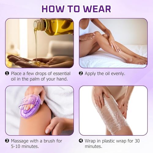 2 Pcs Meridian Massage Brush,Gua Sha Brush,Meridian Massage Brush for Belly,Gua Sha & Meridian Brush Massage Body Set for Belly, Back & Leg - Circulation Boost, Physical Lymphatic Drainage (Purple)