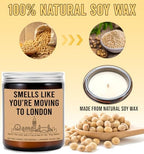 Smells Like You're Moving to London England Candle - Moving to London Housewarming Gift - London Candle - New London Job Gift - London Moving Gift - Lavender Fragrance - 8Oz Soy Wax Candle