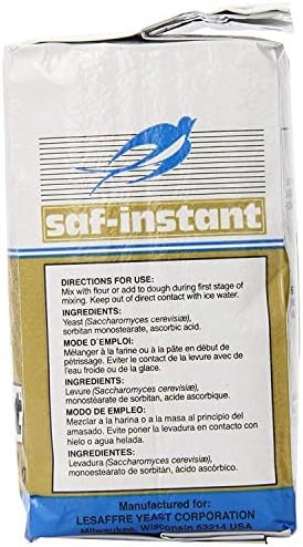 LeSaffre Saf-Instant Yeast, Gold, 1 Pound, (Pack of 2)